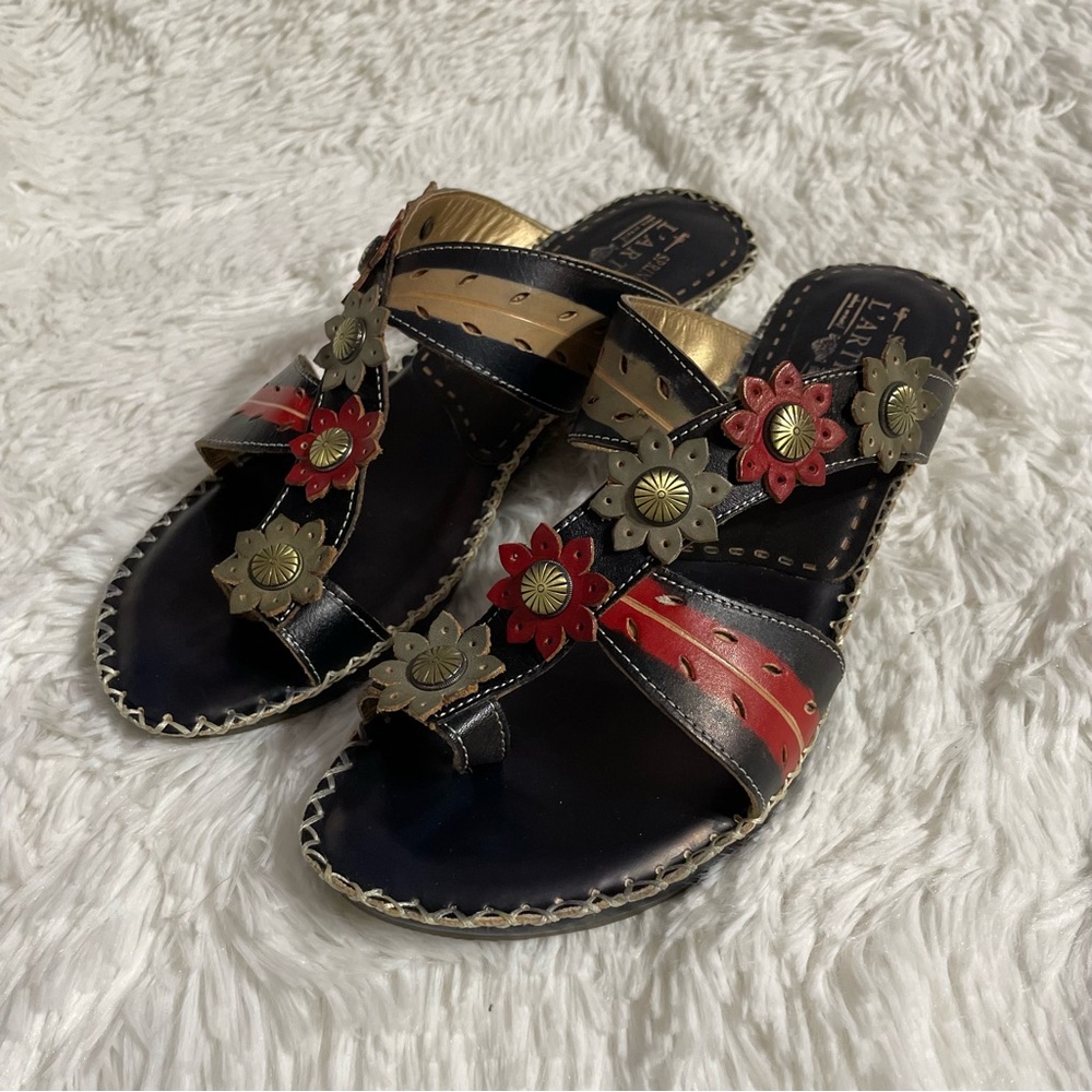 41 L'Artiste Peep Wedge Sandals
